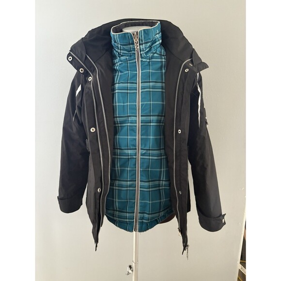 ZeroXposur Coat Womens Size Small Black Turquoise 3 In 1 Insulated Jacket - Picture 2 of 16